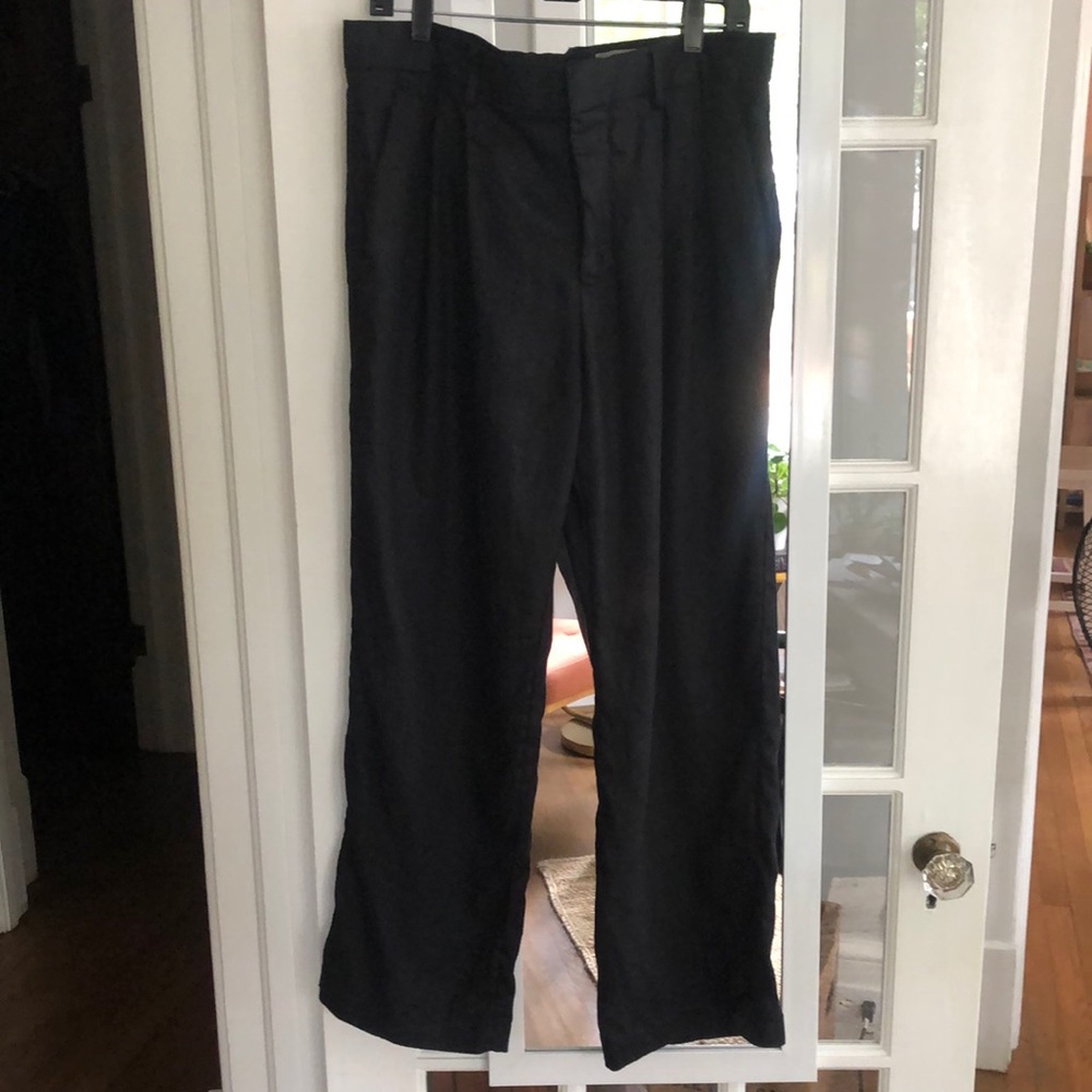 H&M loose fit linen pants, black, size M34